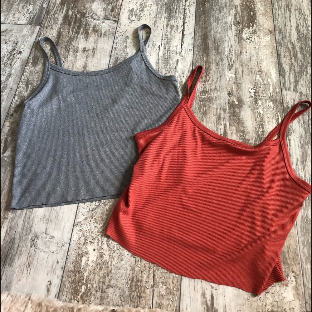 Two cropped tank tops